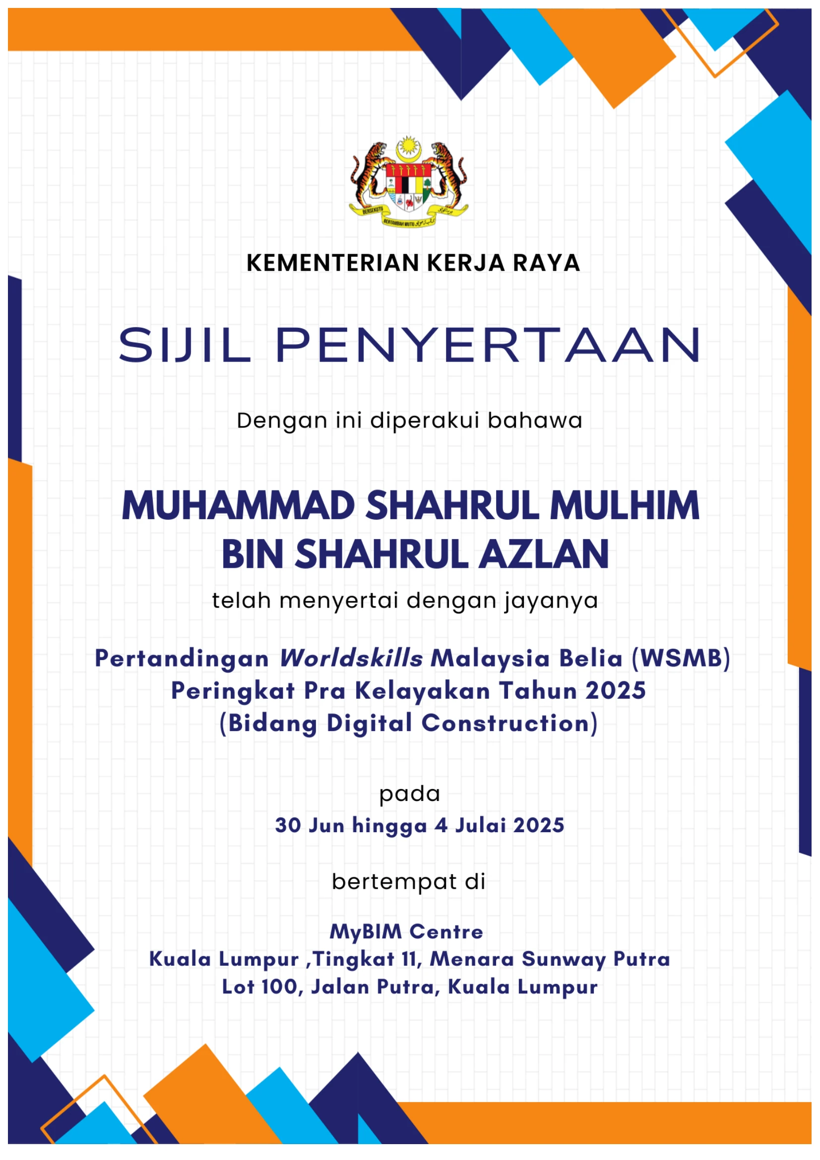 Diploma certificate 19