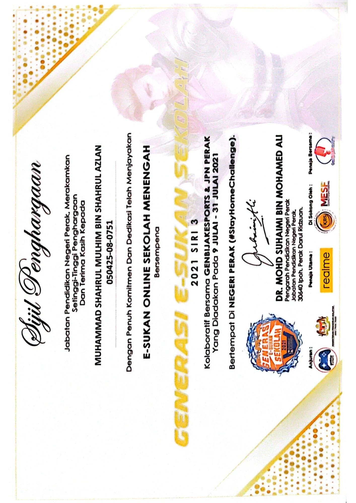 Secondary certificate 05