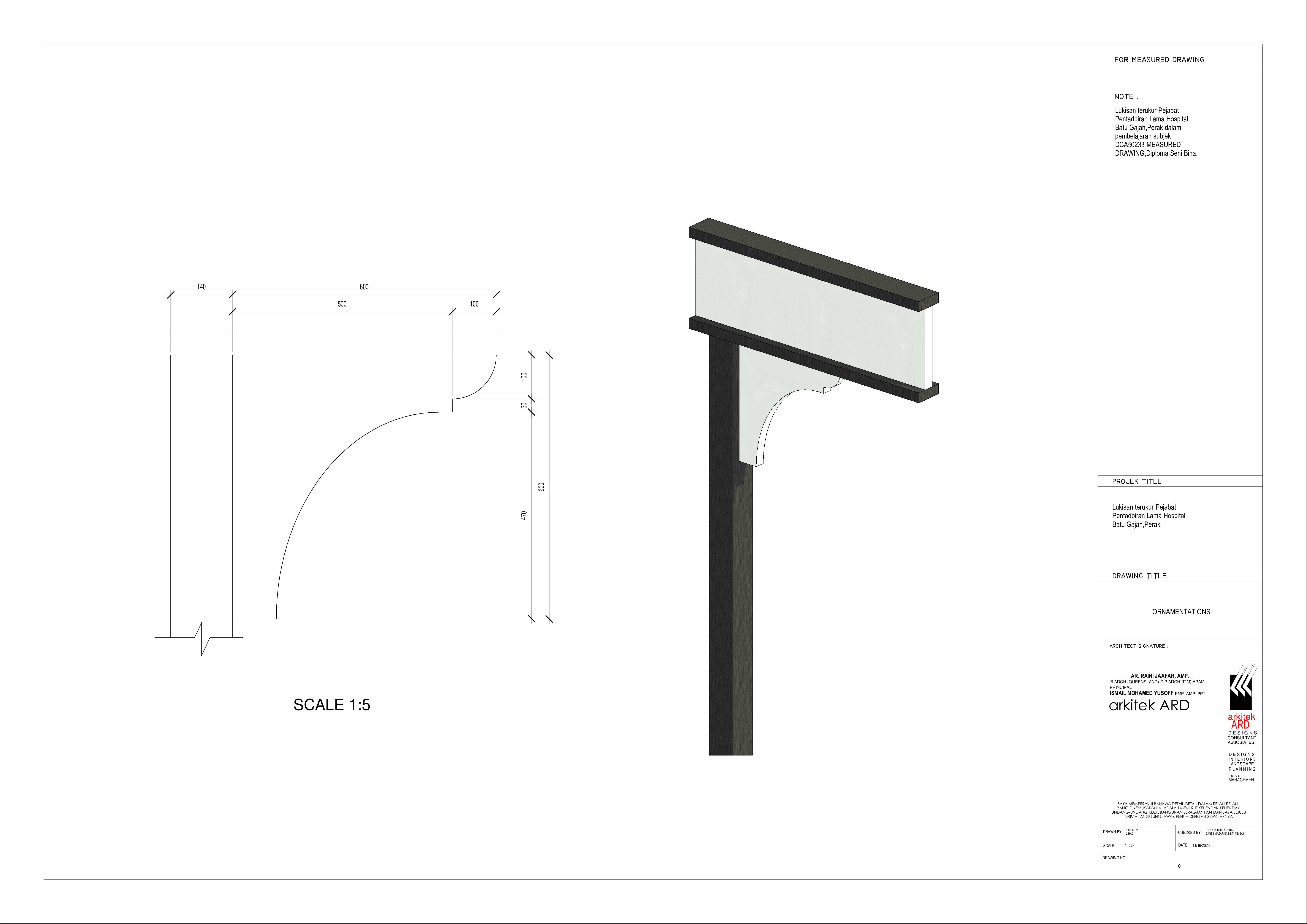 Measured Drawing subject drawing 01