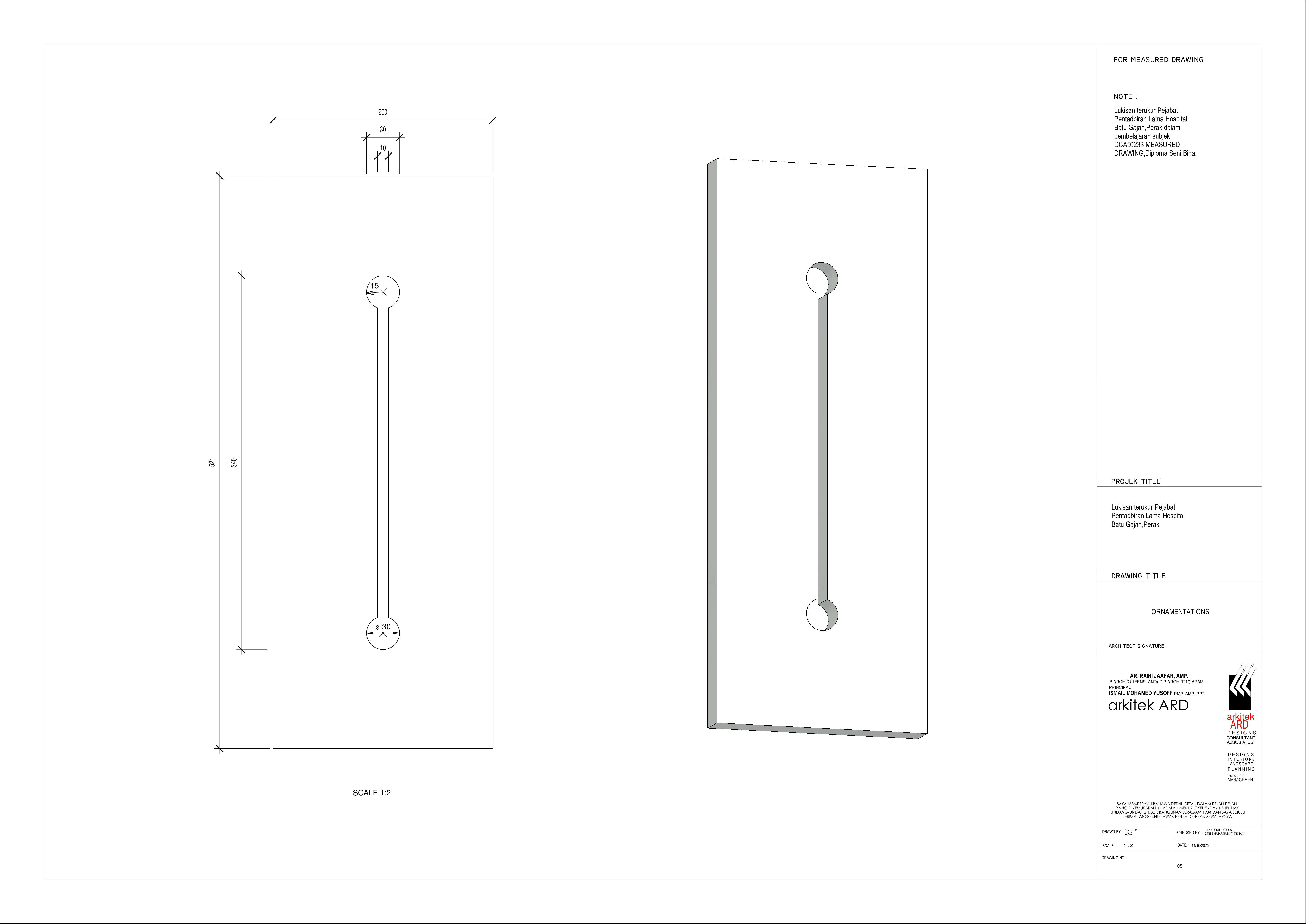 Measured Drawing subject drawing 05