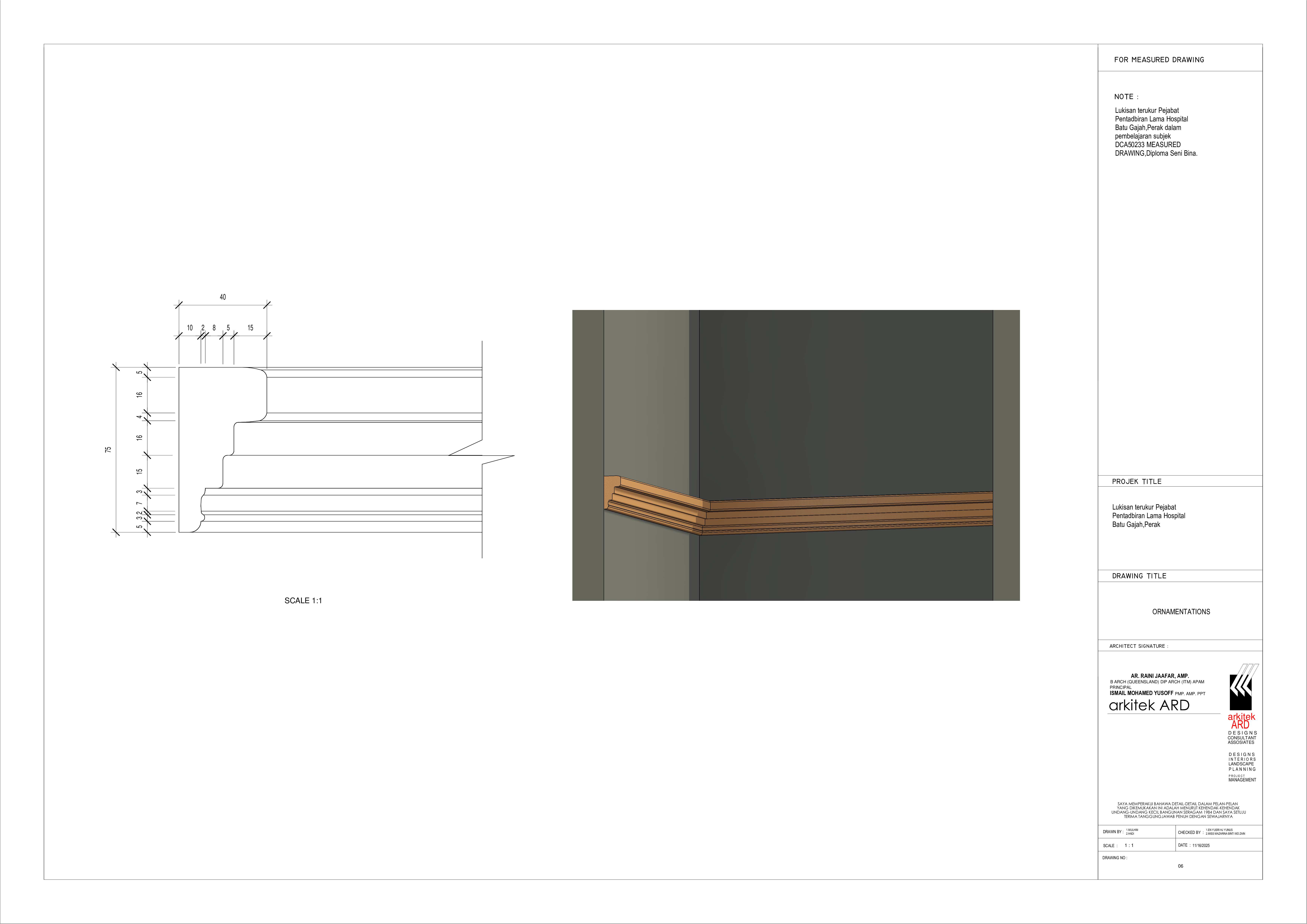 Measured Drawing subject drawing 06
