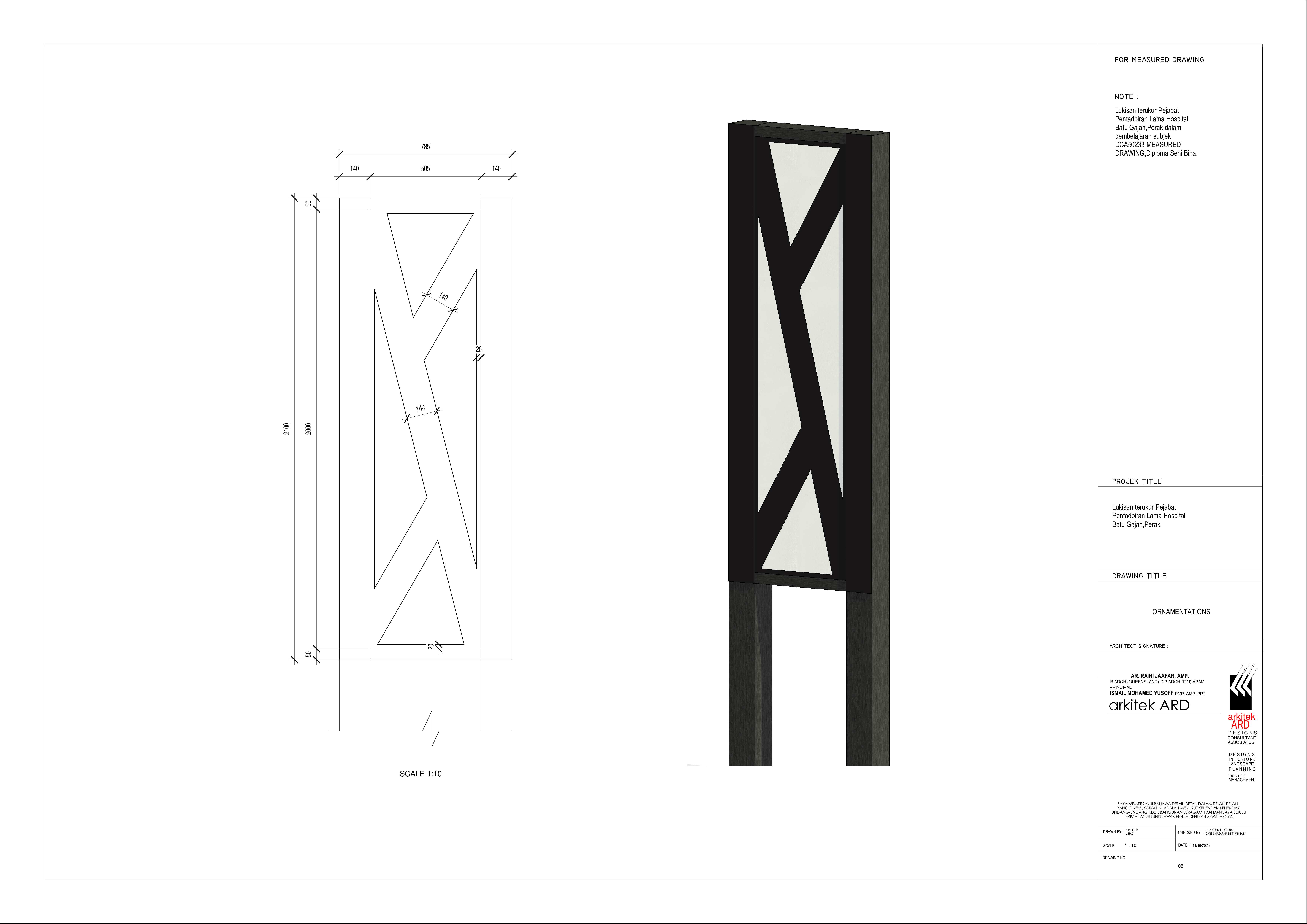Measured Drawing subject drawing 08