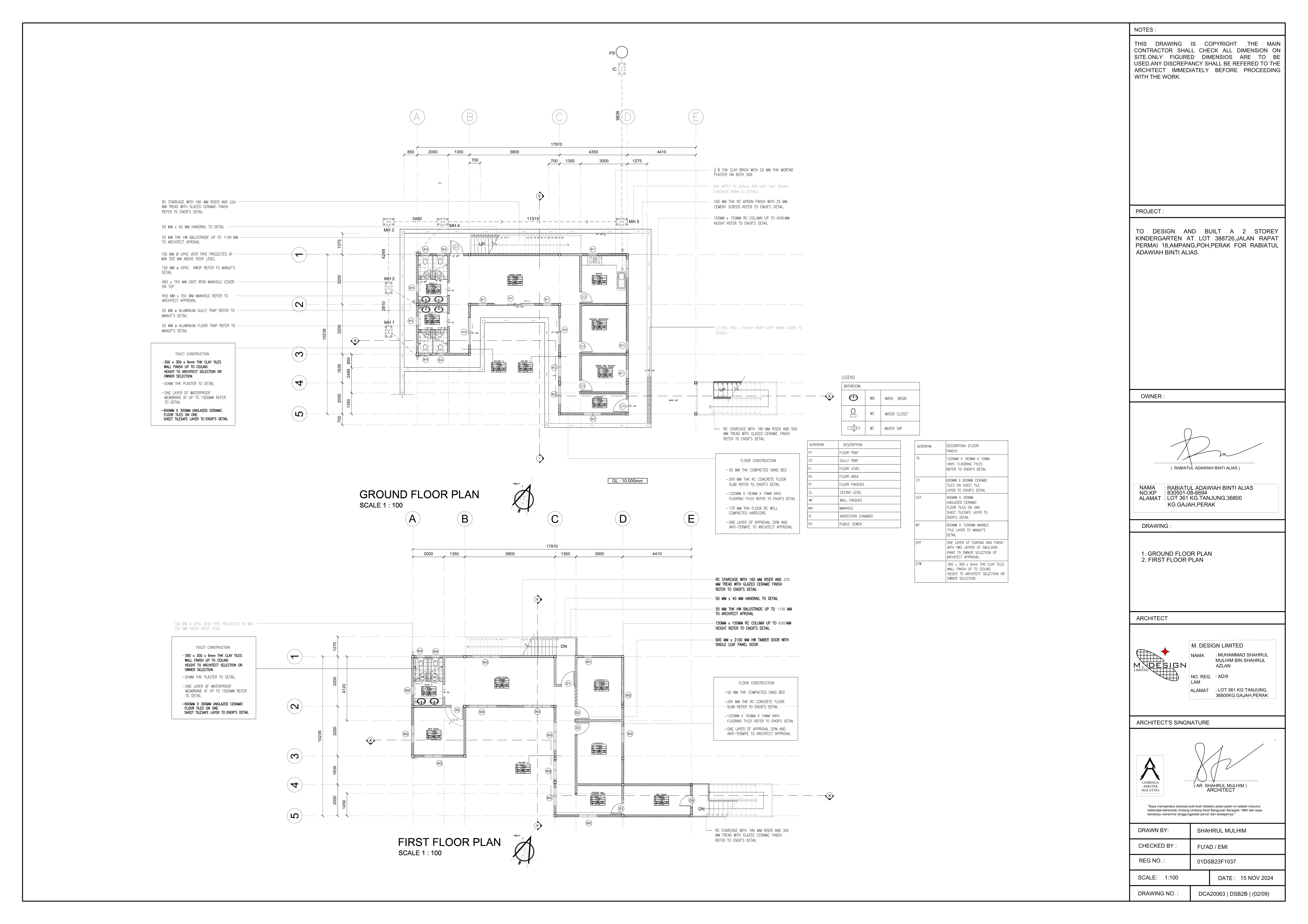2 Storey Kindergarten subject drawing 02