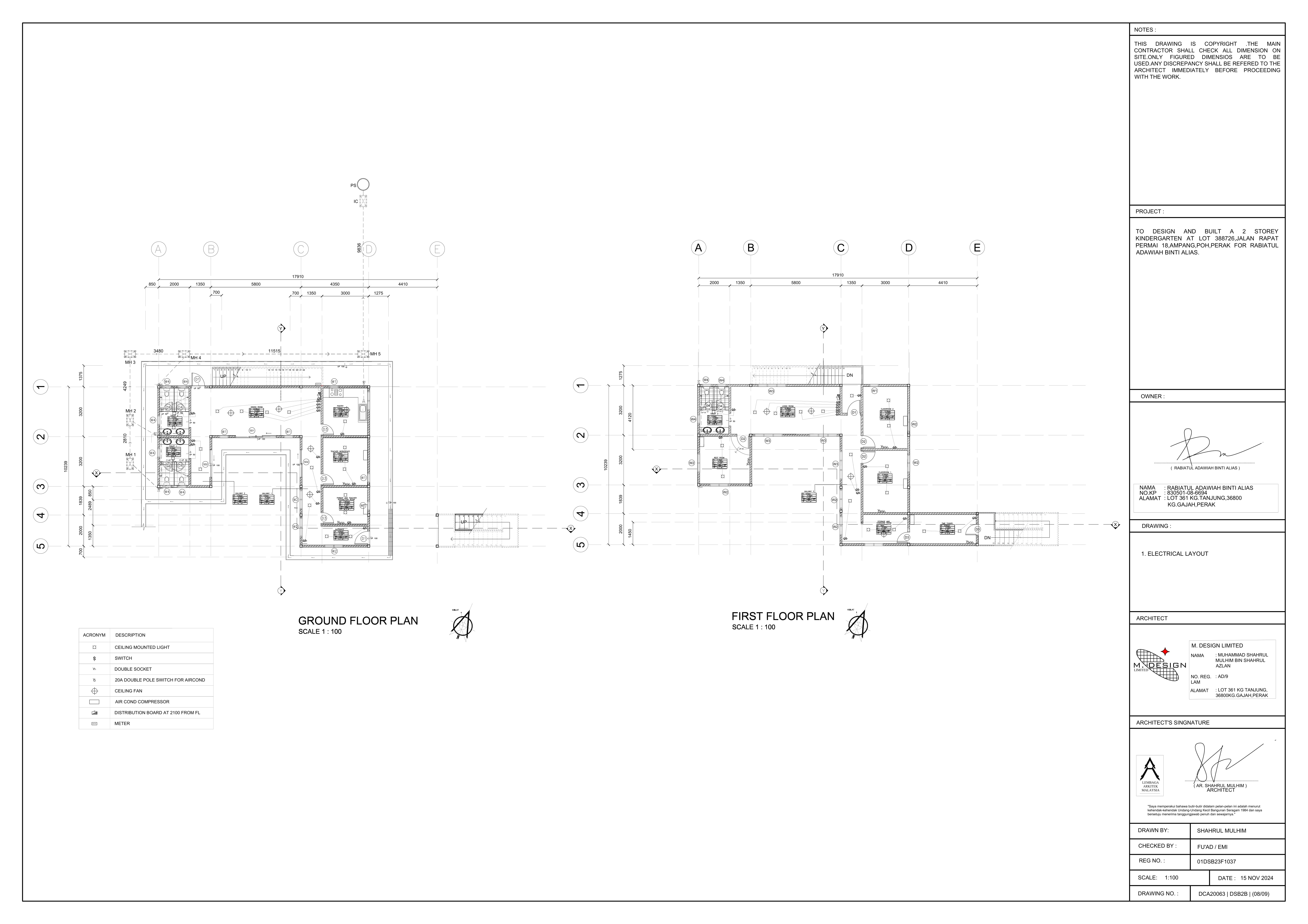 2 Storey Kindergarten subject drawing 03