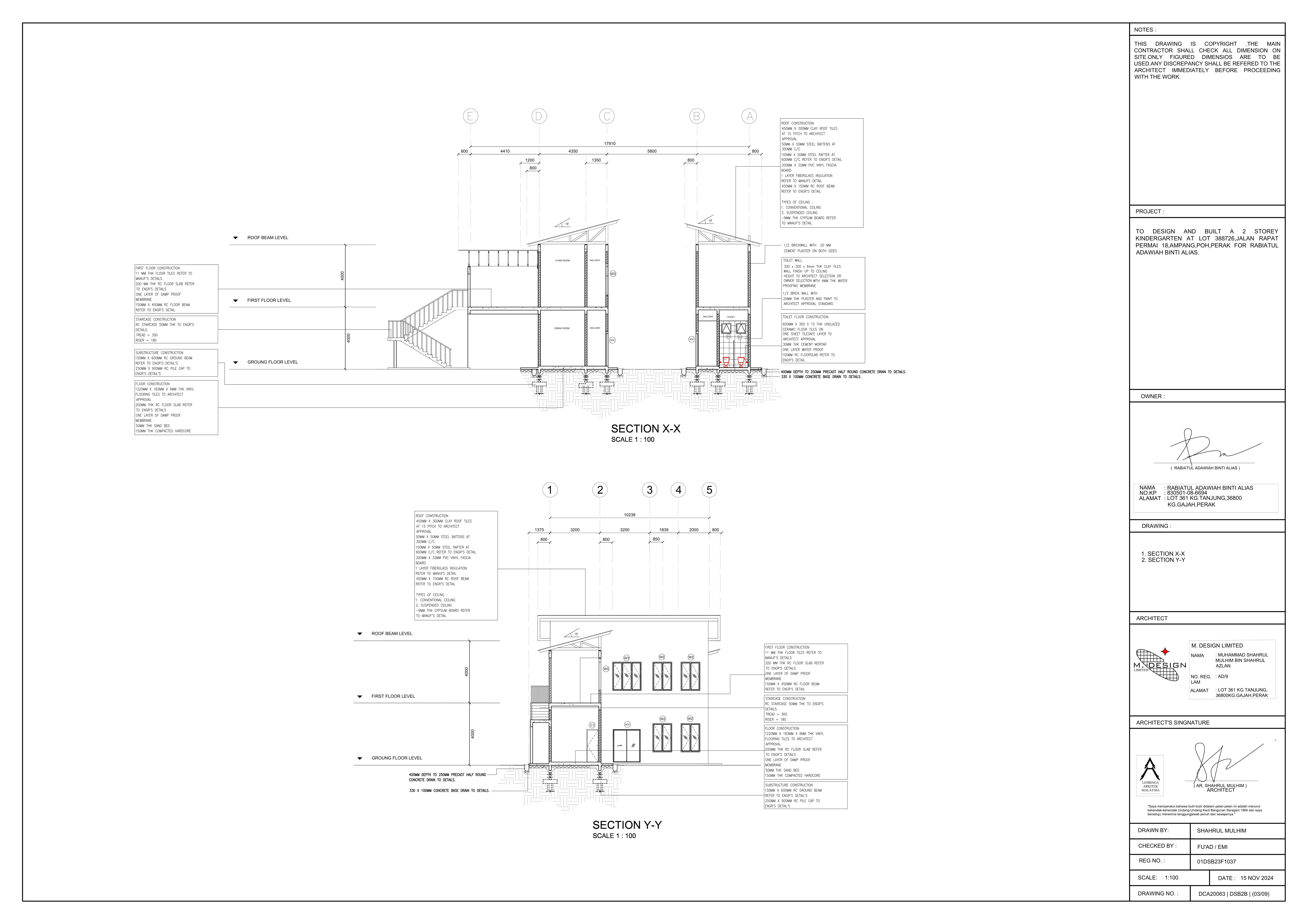 2 Storey Kindergarten subject drawing 04