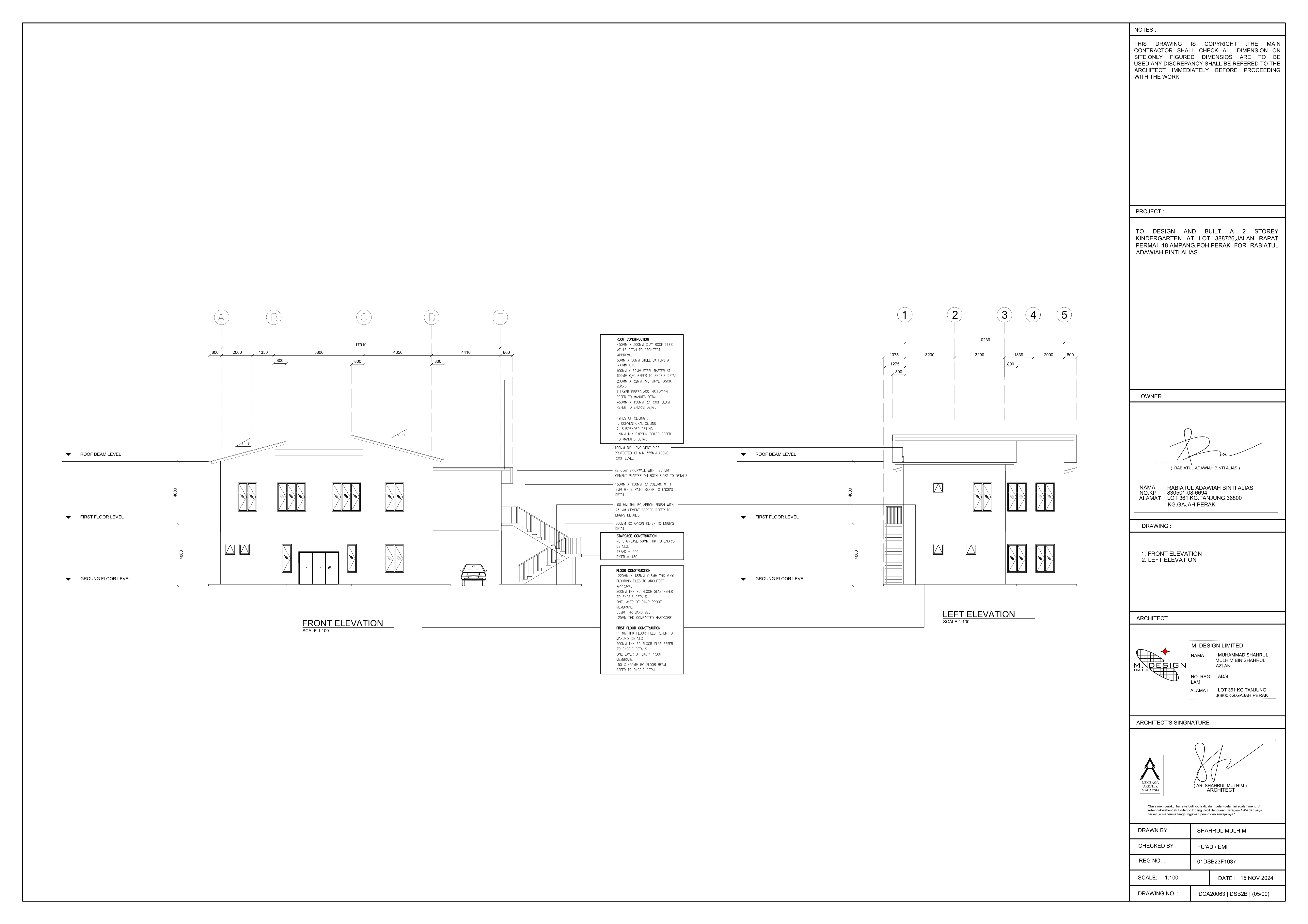2 Storey Kindergarten subject drawing 05