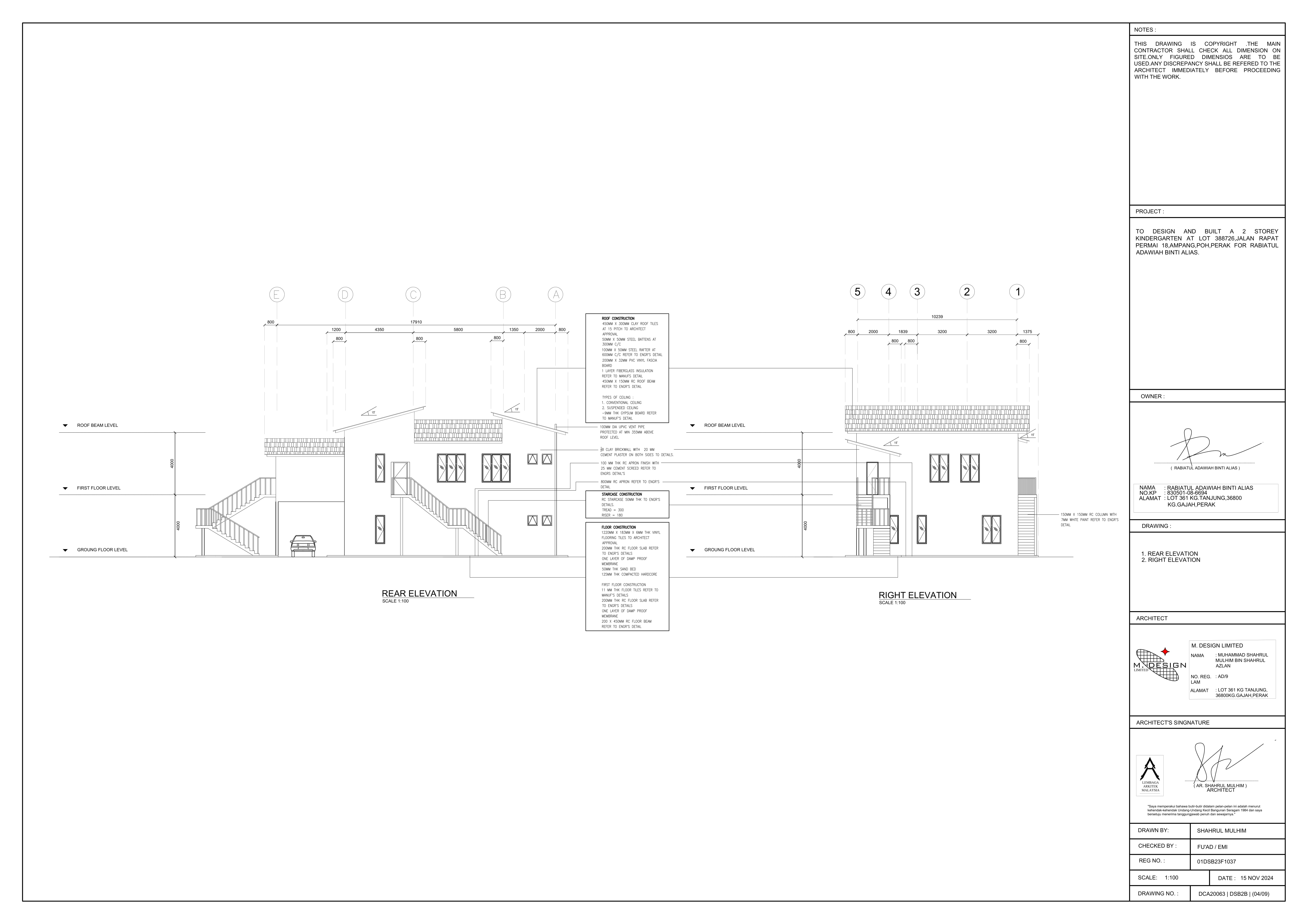 2 Storey Kindergarten subject drawing 06