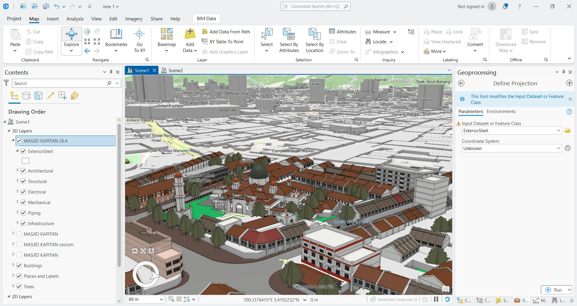 Kapitan Keling Mosque ArcGIS output 01