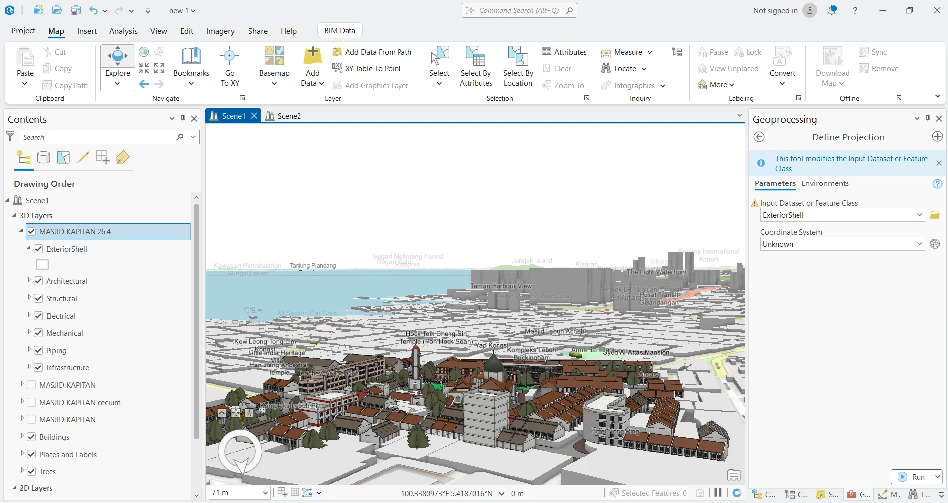Kapitan Keling Mosque ArcGIS output 02